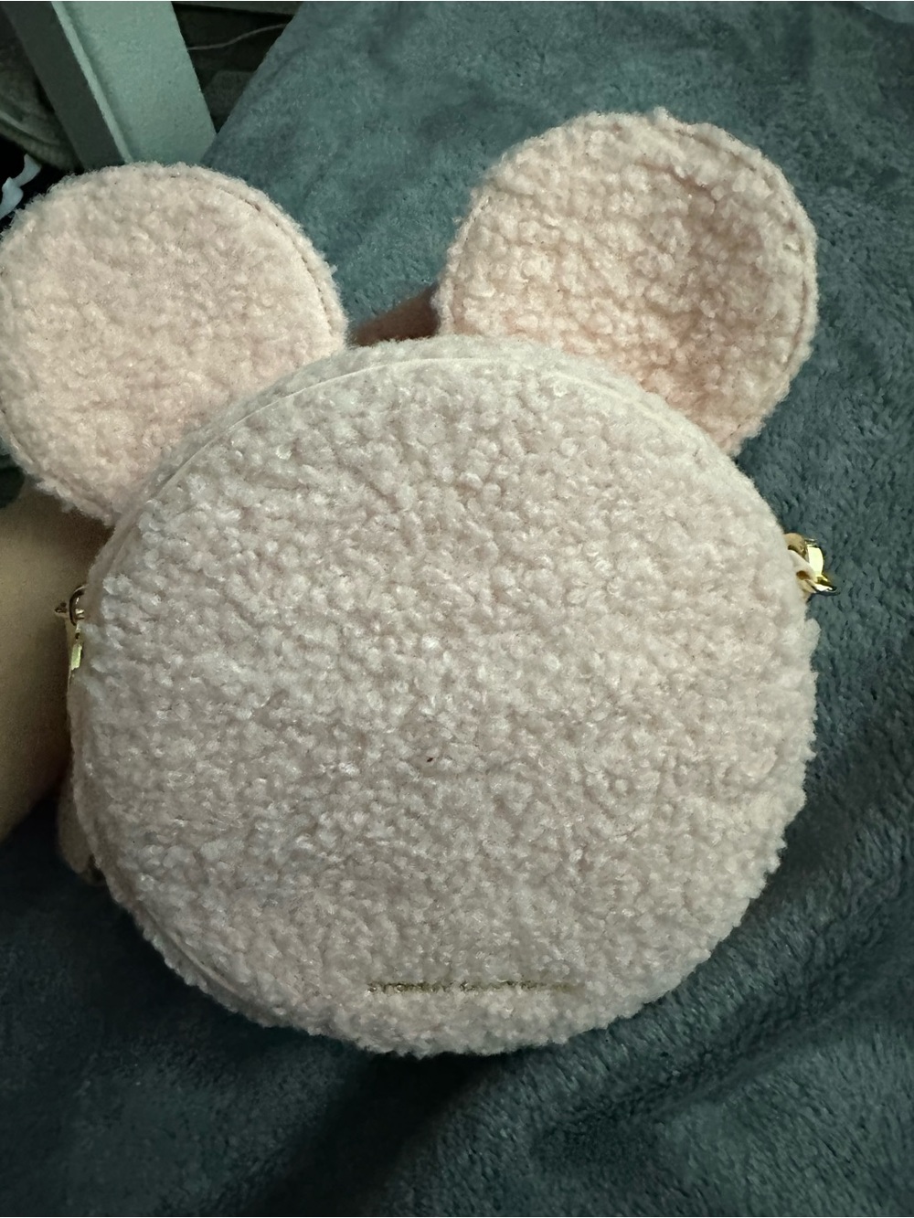 Stoney Clover Lane Pink Sherpa Minnie Ear Crossbody Bag - Picture 5 of 5